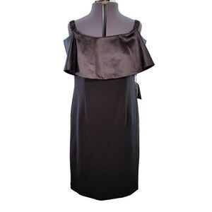 Adrianna Papell Off-the-Shoulder Short Dress Sz 14